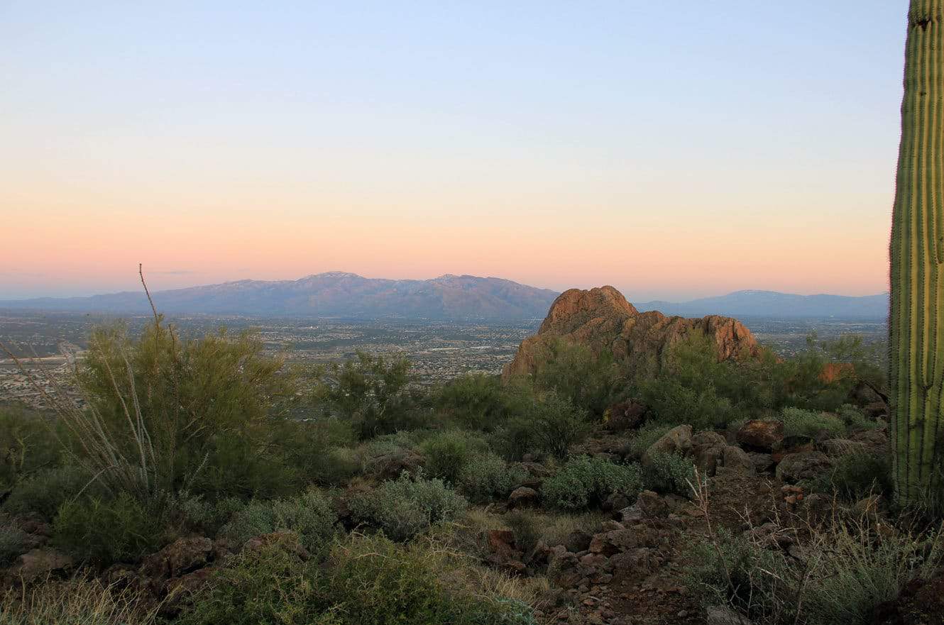 The view of Tucson from Panther's Peak.